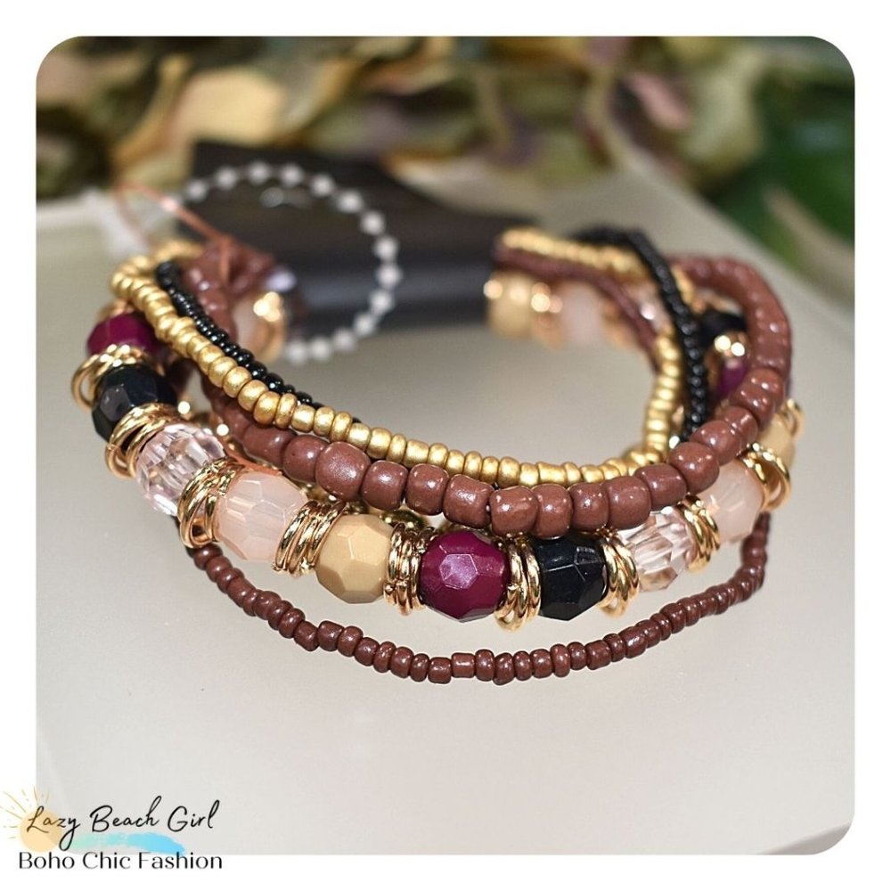 Boho Layered Beaded Bracelet